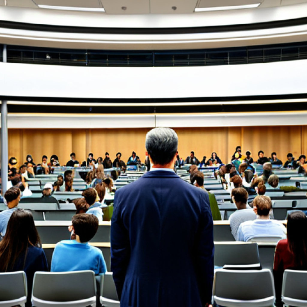 심리학 교수 직업 - Dynamic Lecture Hall**

"A fully clothed psychology professor, giving an engaging lecture to a diver...