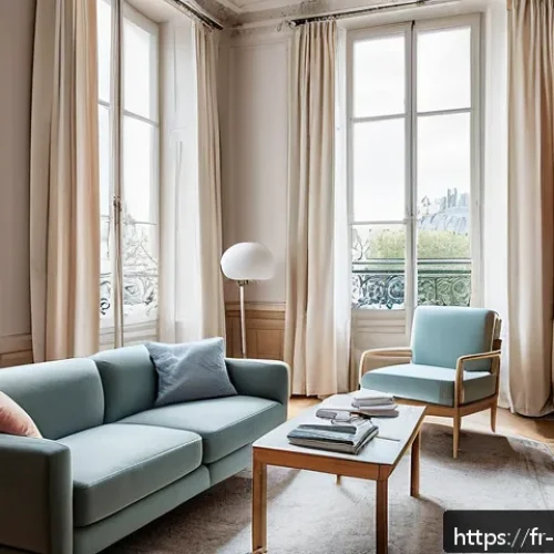 심리학 상담과정 - A warm and inviting psychologist&rsquo;s office in a modern Parisian apartment, featuring soft natural lig...